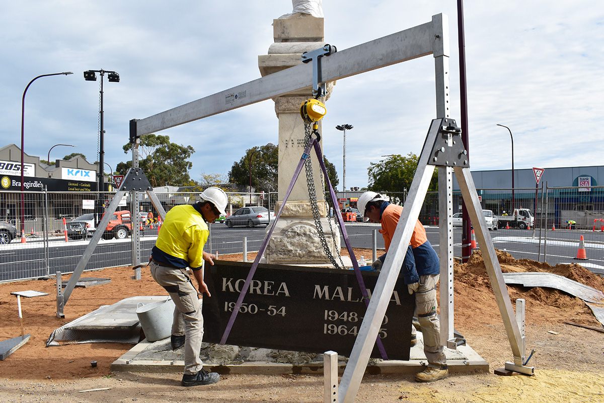 Lifting plaques back in place
